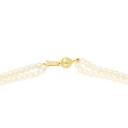 Collier Perles en or jaune et diamants - Castafiore