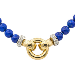 Collier Perles en or jaune, or blanc, lapis - lazuli et diamants - Castafiore