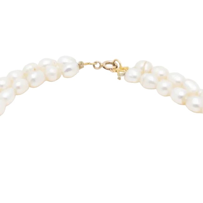 Collier Perles en or jaune, perles et diamants - Castafiore