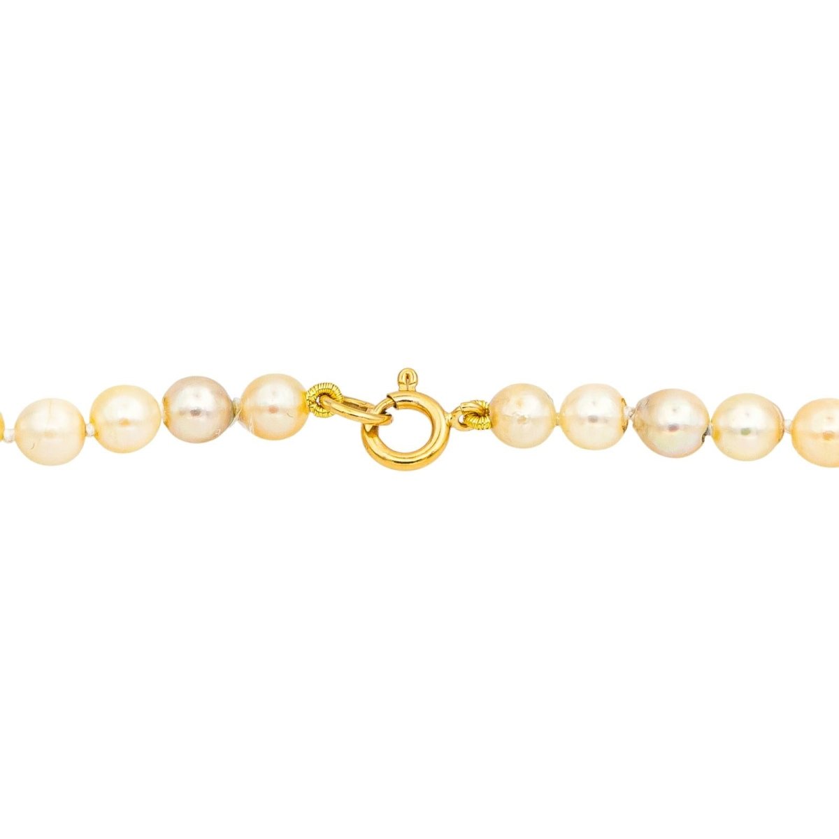 Collier Perles en or jaune, saphirs et diamants - Castafiore