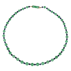 Collier Perles en or rose et jade - Castafiore