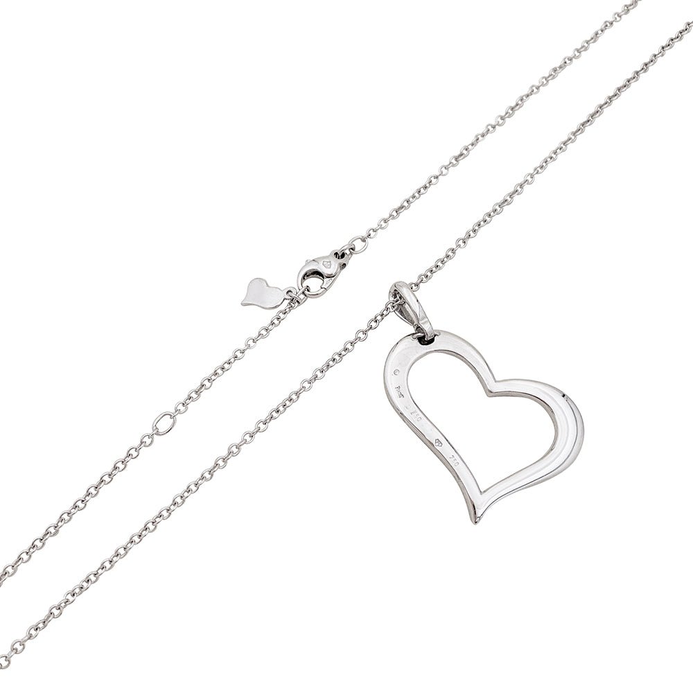 Collier PIAGET "Coeur" en or blanc et diamants - Castafiore