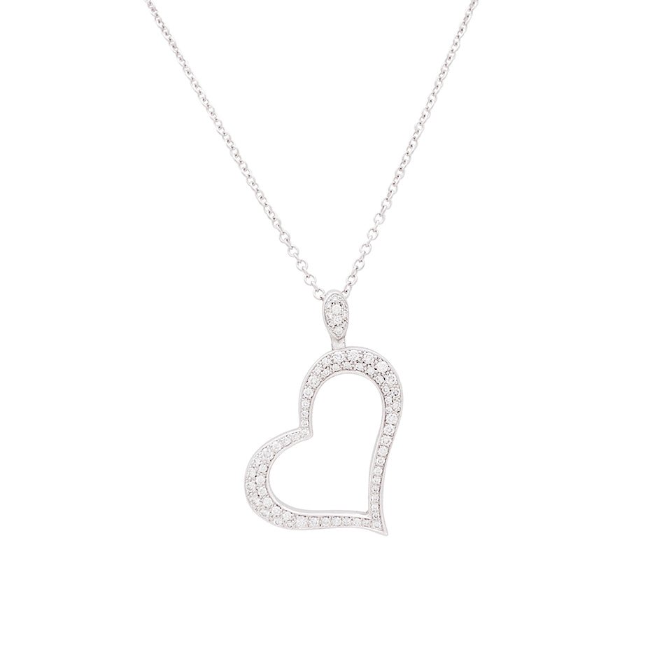 Collier PIAGET "Coeur" en or blanc et diamants - Castafiore