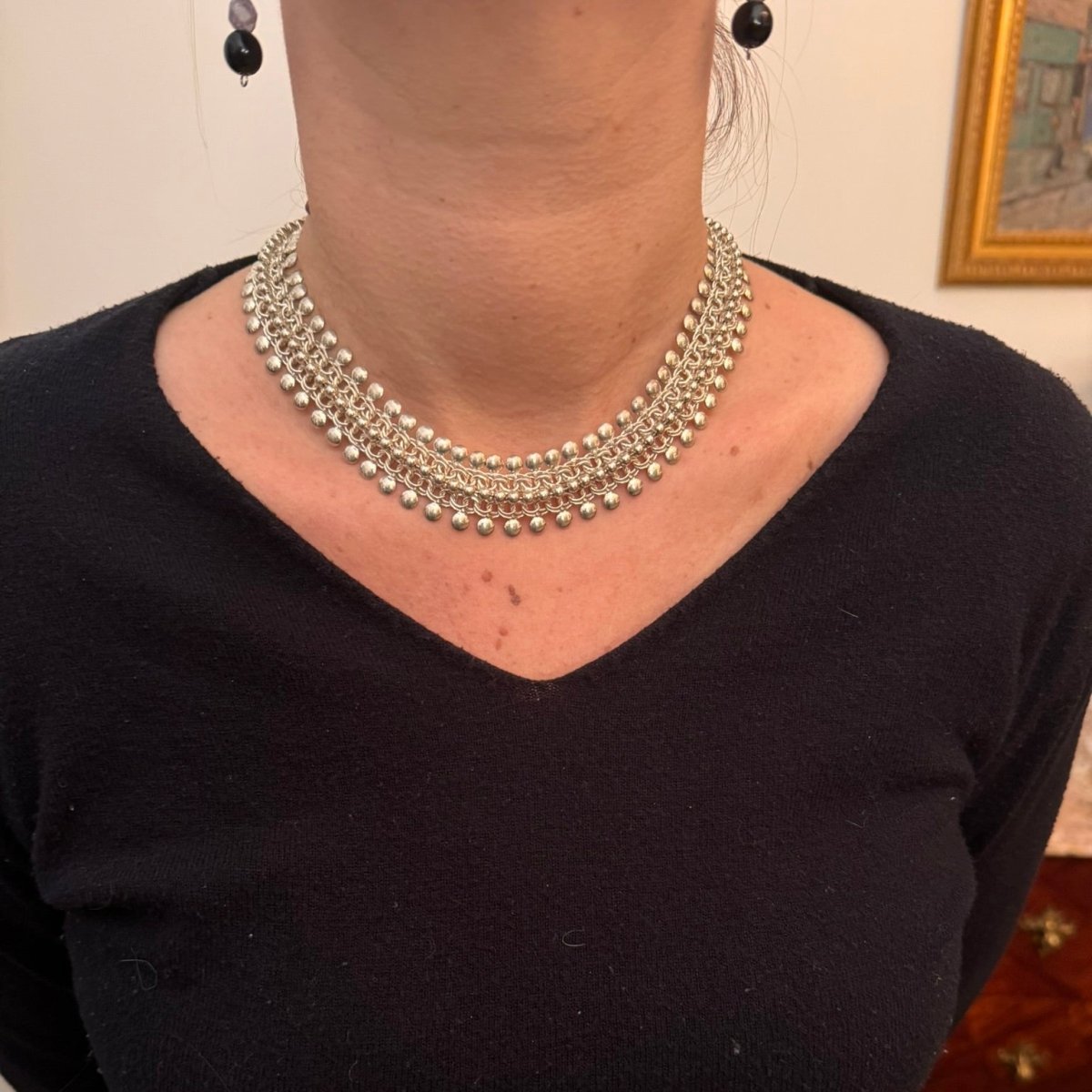 Collier Plastron en argent - Castafiore