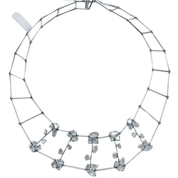 Collier plastron en or blanc et diamants - Castafiore