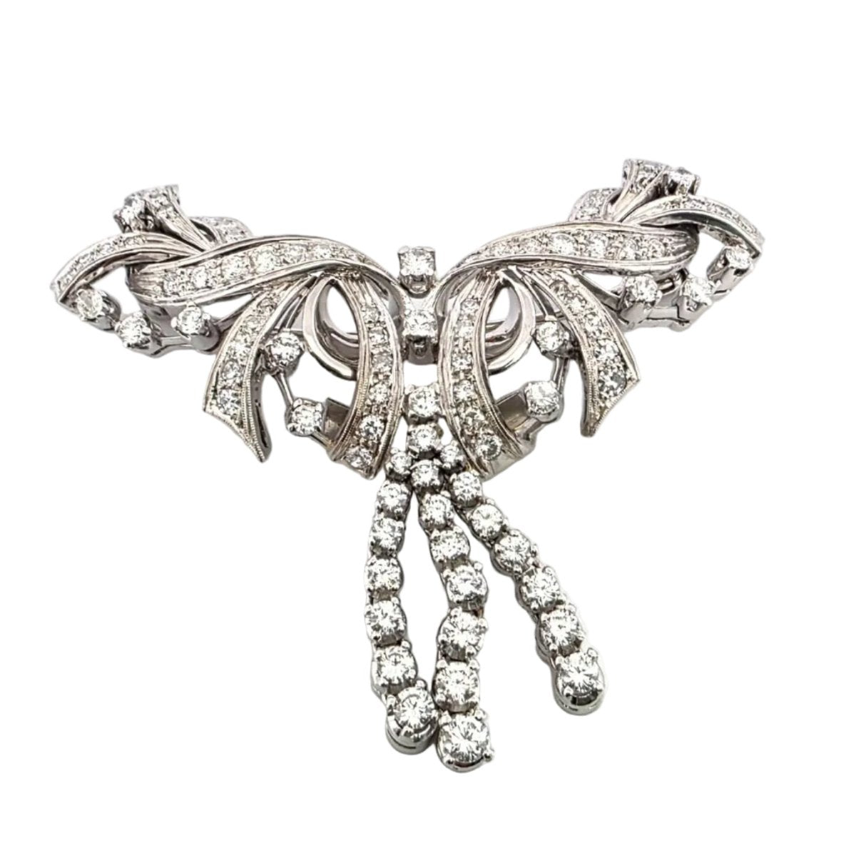 Collier Plastron en or blanc et diamants - Castafiore