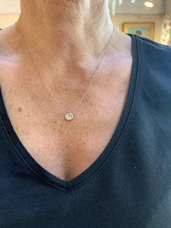 Collier Pneu Diamant 1 Carat Or Gris 18 Carats - Castafiore