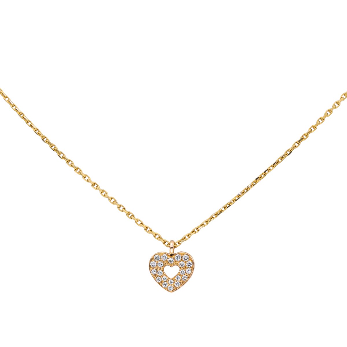 Collier POIRAY "Coeur Cœur secret" en Or jaune et Diamants - Castafiore