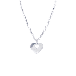 Collier Poiray "Coeur Secret" or blanc, diamants. - Castafiore