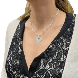 Collier Poiray "Coeur Secret" or blanc, diamants. - Castafiore