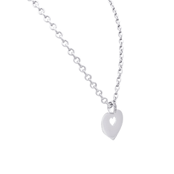 Collier Poiray "Coeur Secret" or blanc, diamants. - Castafiore