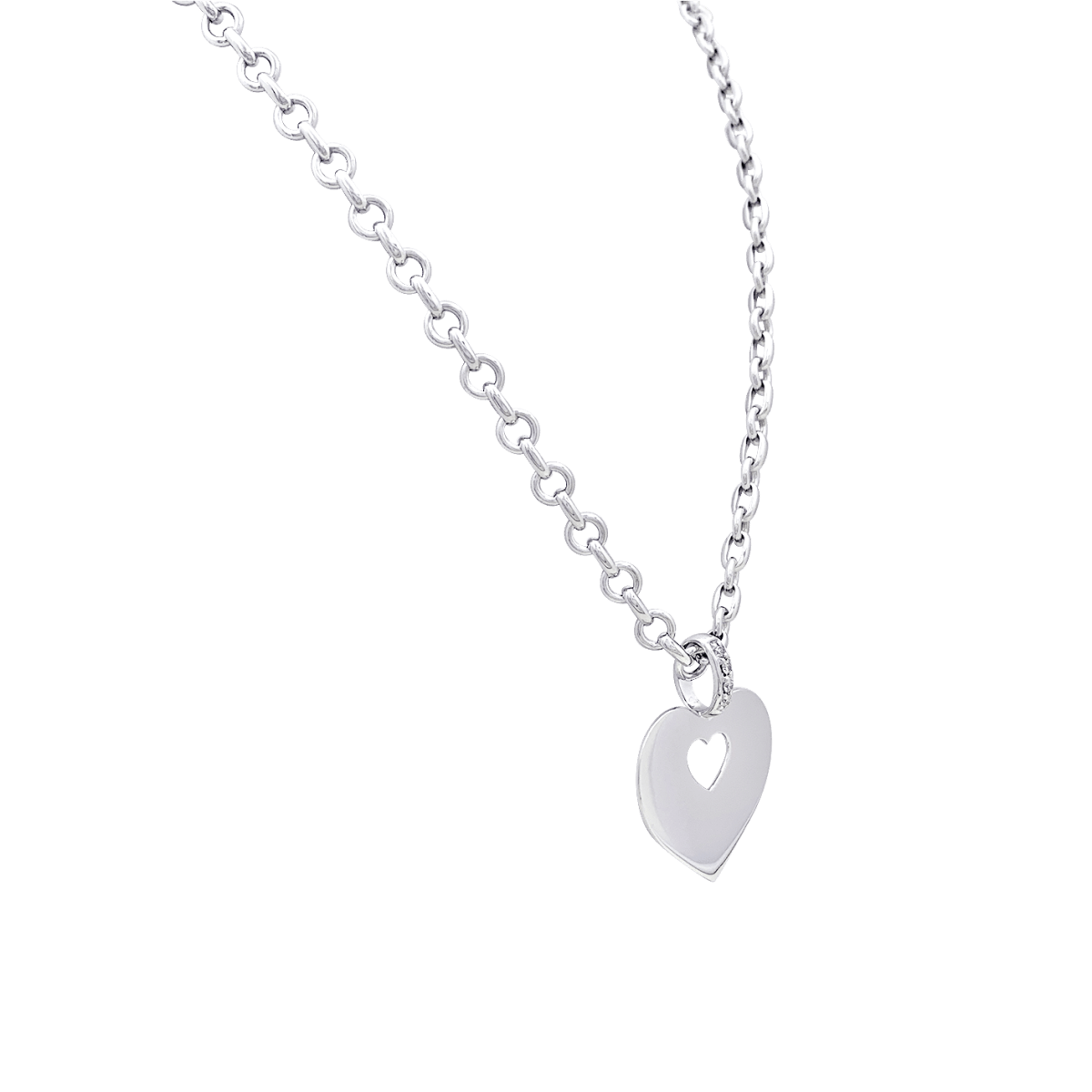 Collier Poiray "Coeur Secret" or blanc, diamants. - Castafiore