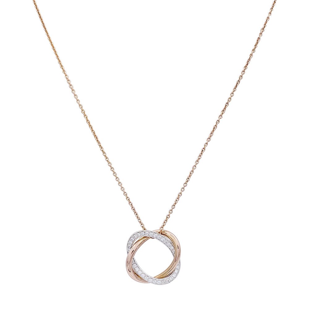 Collier Poiray, "Tresse", deux ors et diamants. - Castafiore