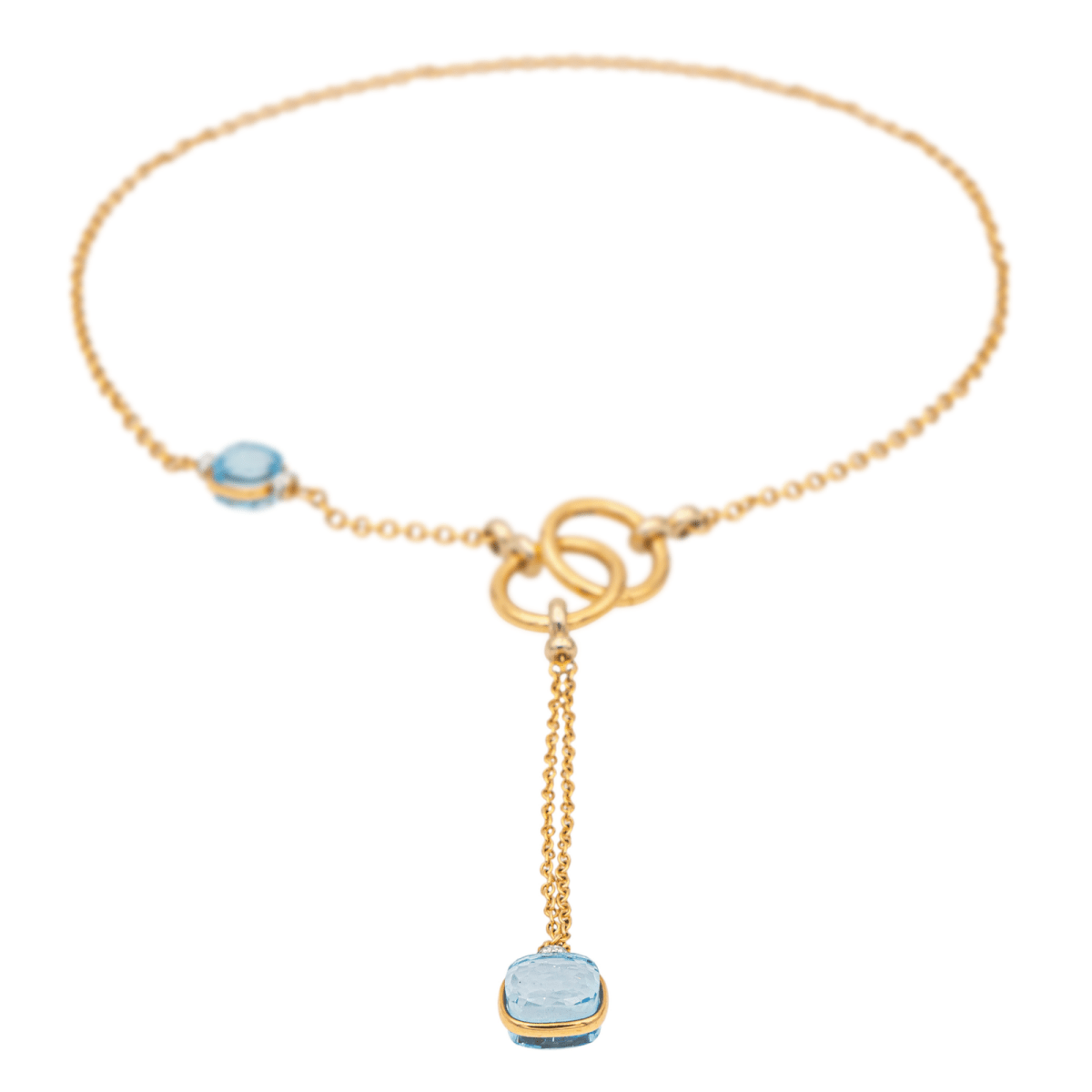 Collier POMELLATO "Nudo" en or rose, or blanc, topazes et diamants - Castafiore