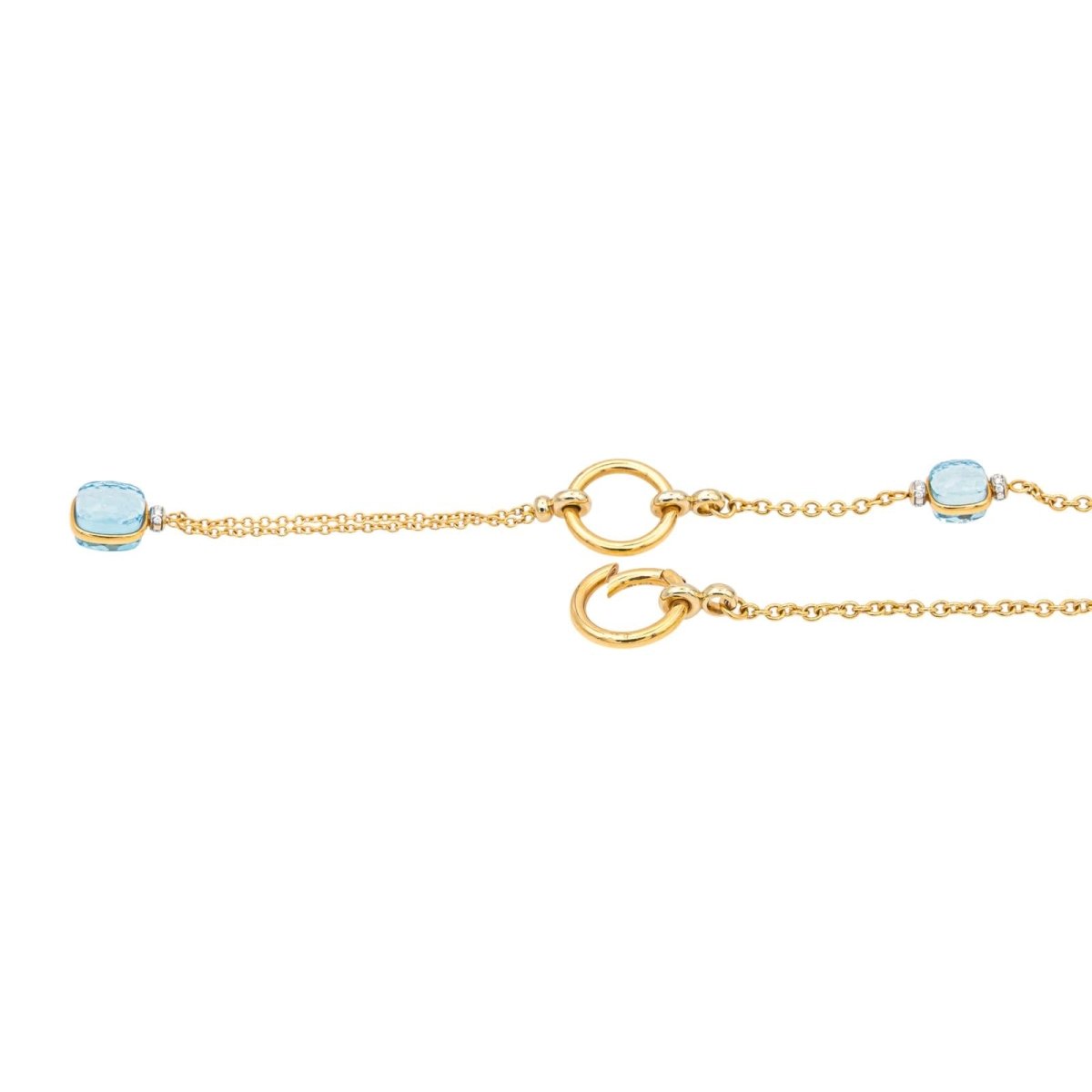 Collier POMELLATO "Nudo" en or rose, or blanc, topazes et diamants - Castafiore