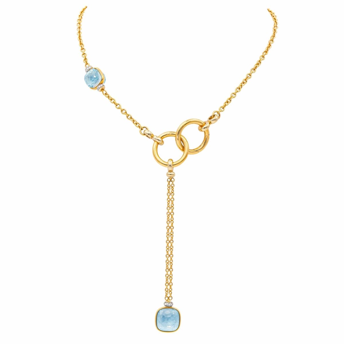 Collier POMELLATO "Nudo" en or rose, or blanc, topazes et diamants - Castafiore