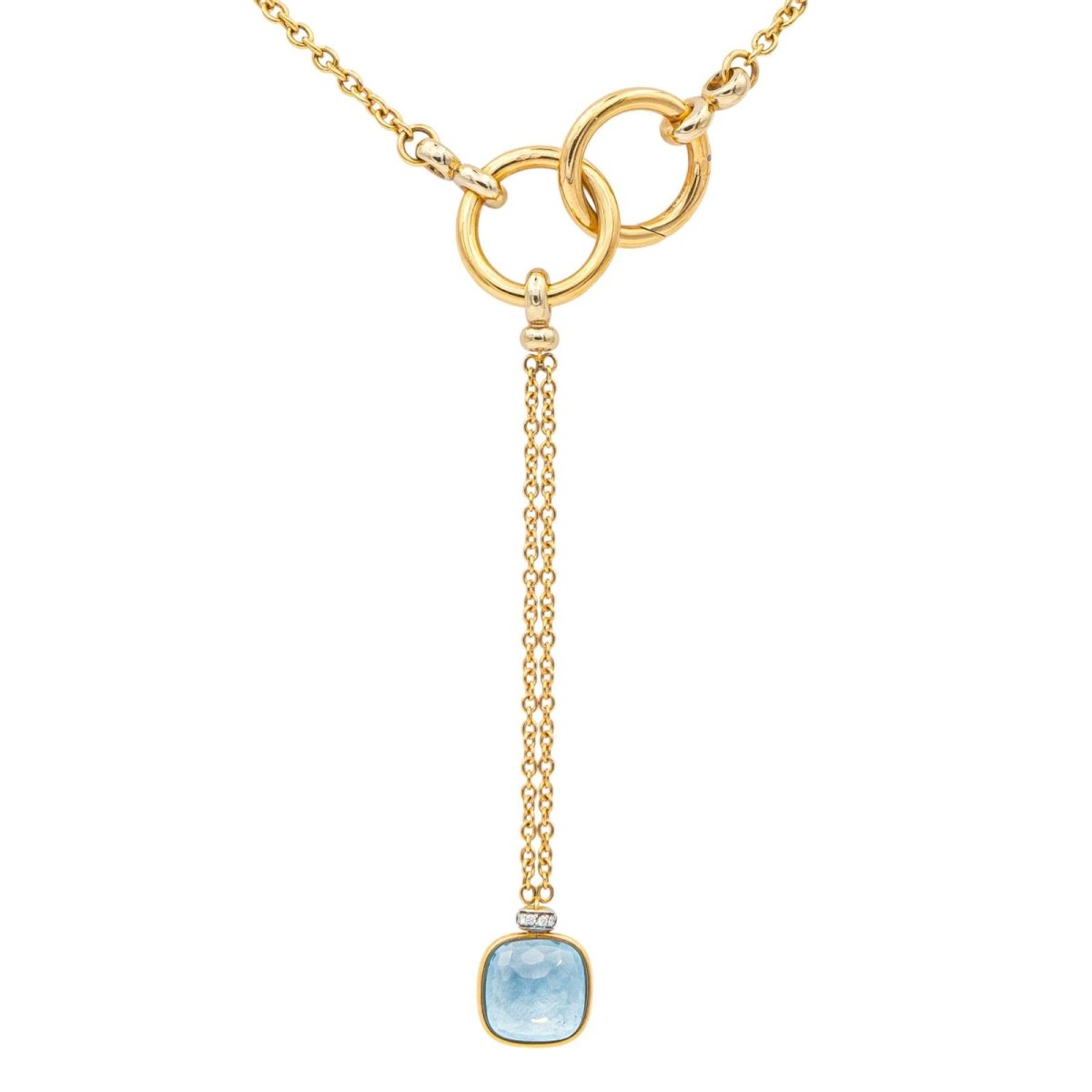 Collier POMELLATO "Nudo" en or rose, or blanc, topazes et diamants - Castafiore