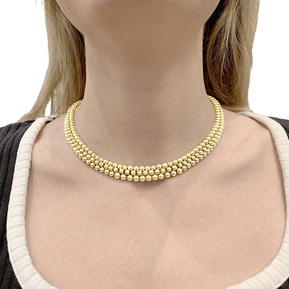 Collier Ras de Cou BOUCHERON "Grains de Raisin" en or jaune - Castafiore