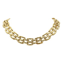 Collier Ras de Cou CARTIER "Gentiane" en or jaune - Castafiore