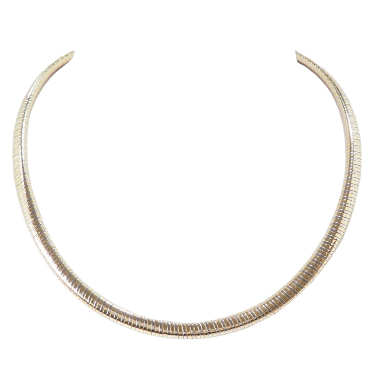 Collier Ras de Cou CARTIER "Tubogas" en or jaune et or blanc - Castafiore