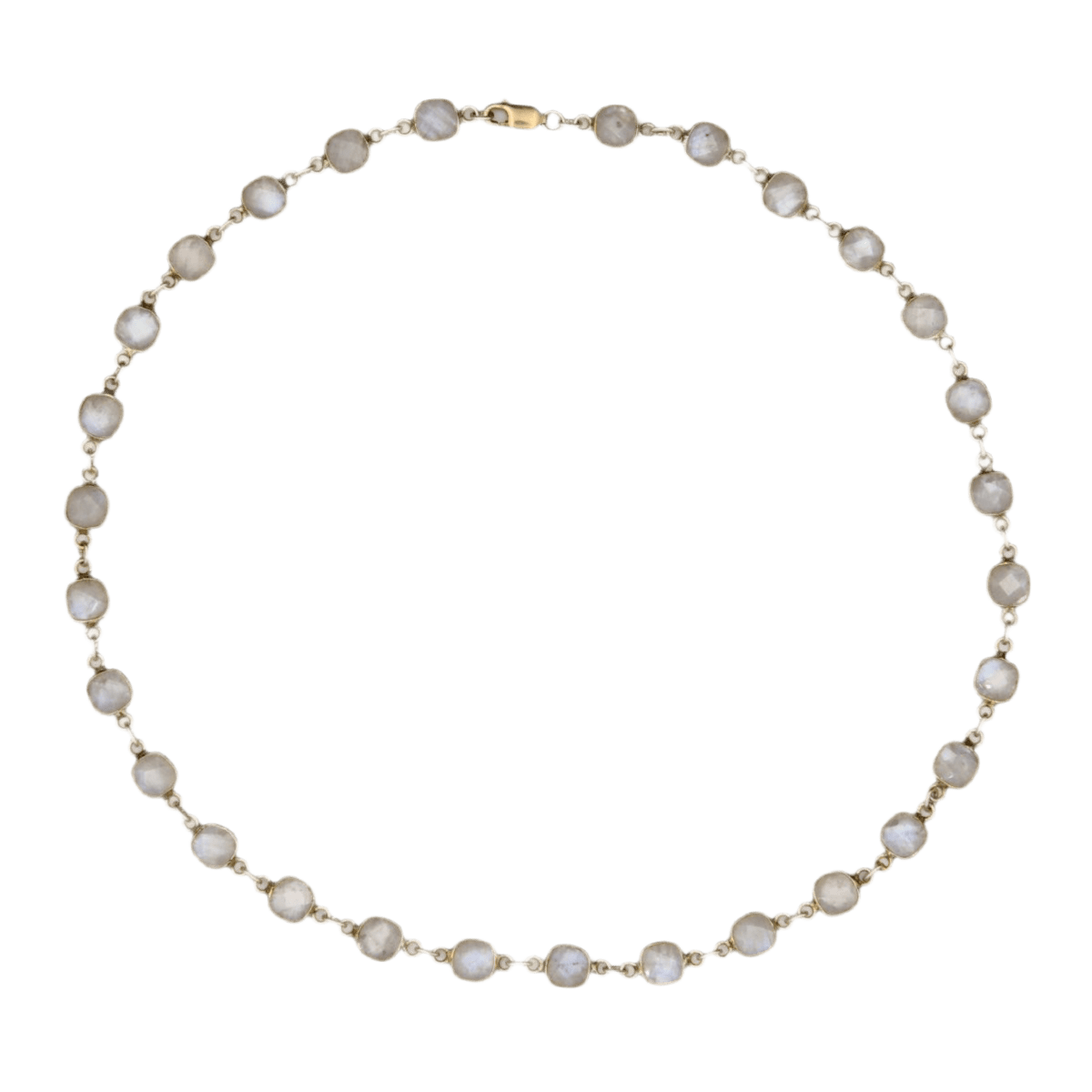 Collier Ras de Cou en argent, vermeil et pierres de lune - Castafiore