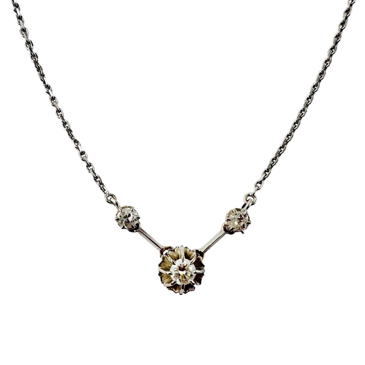 Collier Ras de cou en or blanc et diamants - Castafiore