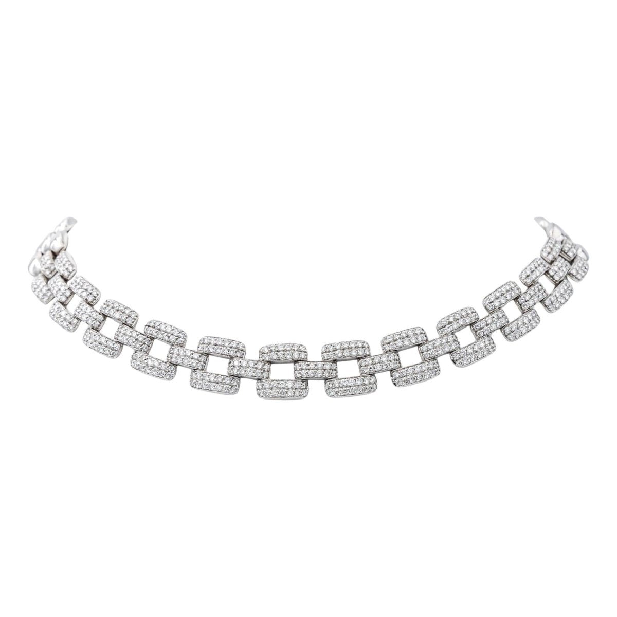 Collier Ras de Cou en or blanc et diamants - Castafiore