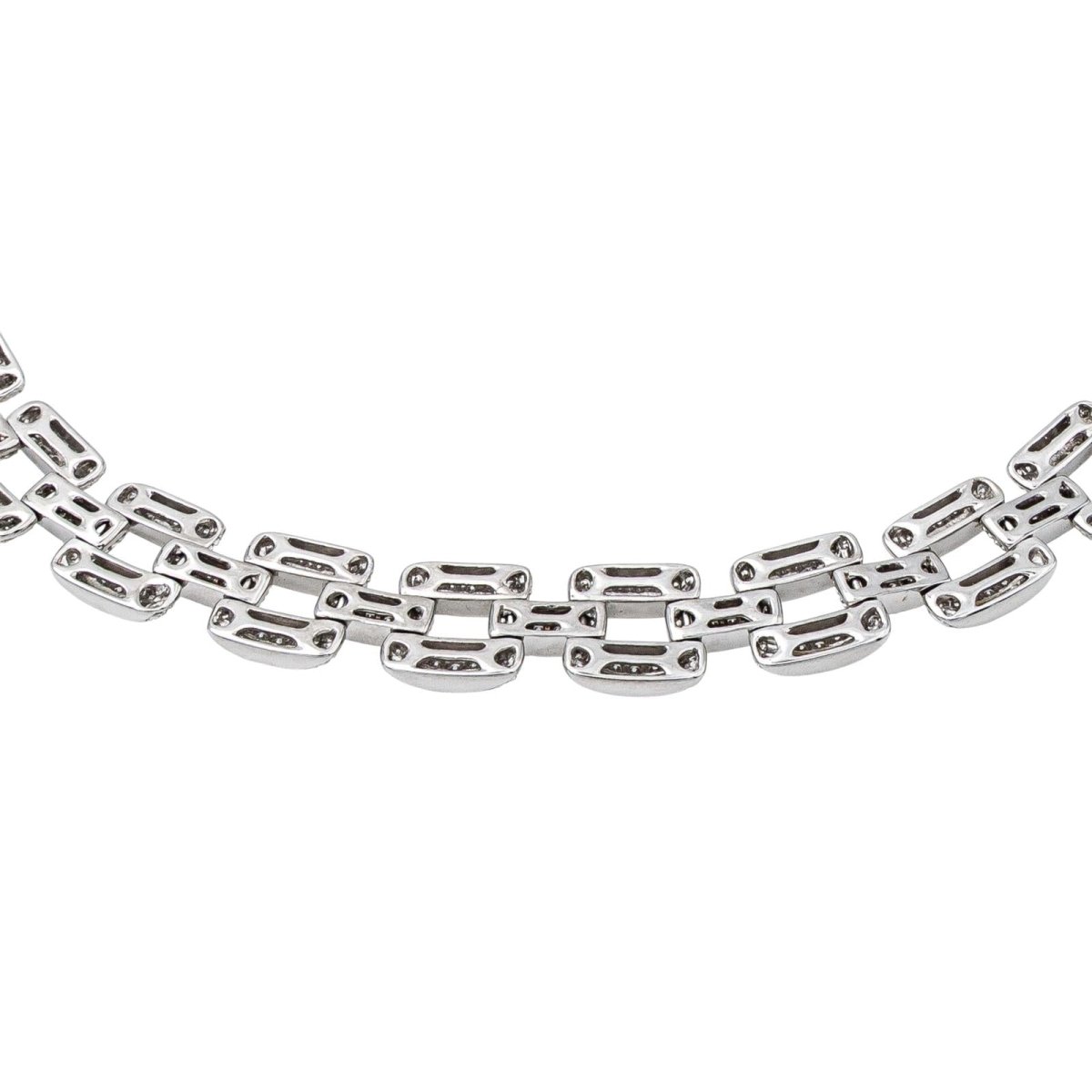 Collier Ras de Cou en or blanc et diamants - Castafiore