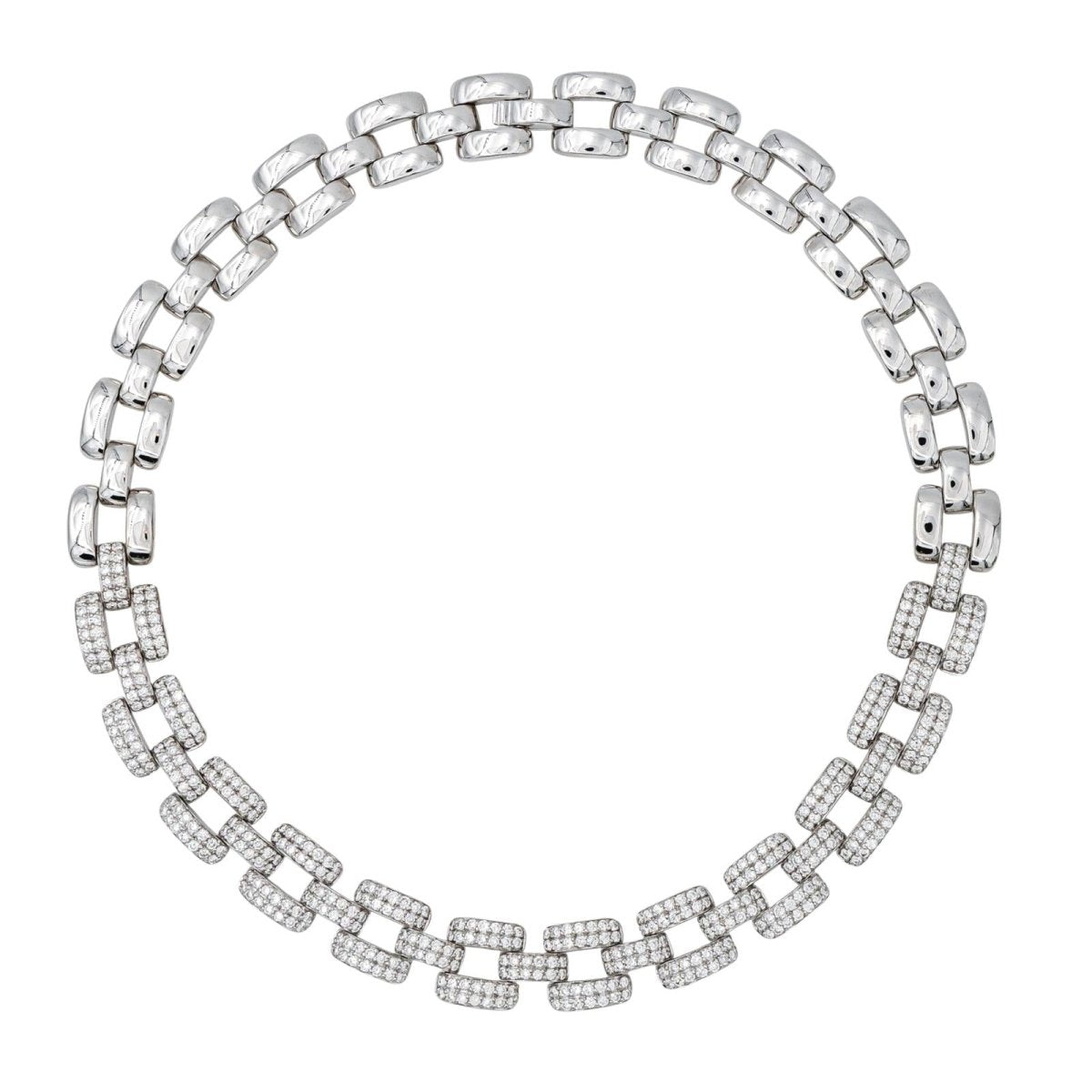 Collier Ras de Cou en or blanc et diamants - Castafiore