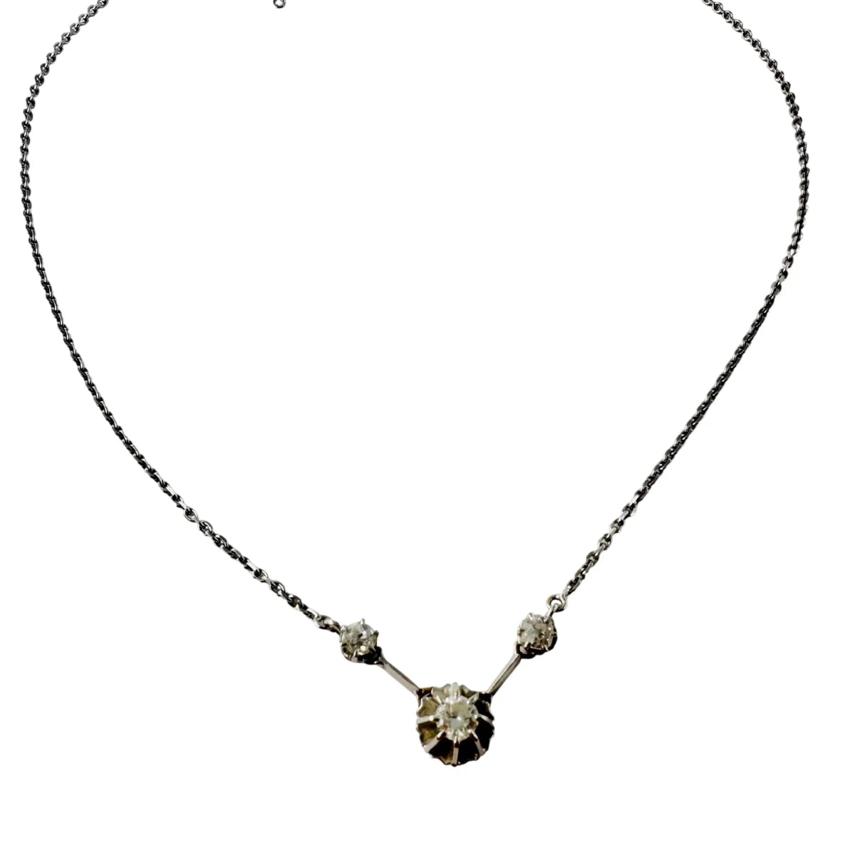 Collier Ras de cou en or blanc et diamants - Castafiore