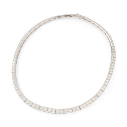Collier Ras de cou en or blanc, platine et diamants - Castafiore