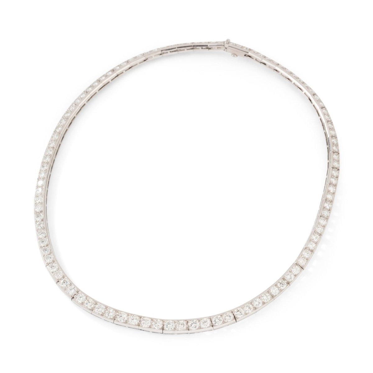 Collier Ras de cou en or blanc, platine et diamants - Castafiore
