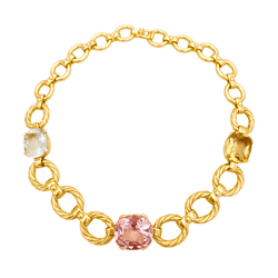 Collier ras de cou en or jaune et béryls - Castafiore