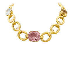 Collier ras de cou en or jaune et béryls - Castafiore