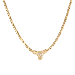 Collier Ras de Cou en or jaune et diamants - Castafiore