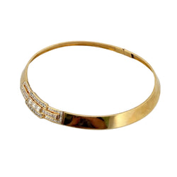 Collier Ras de Cou en or jaune et diamants - Castafiore
