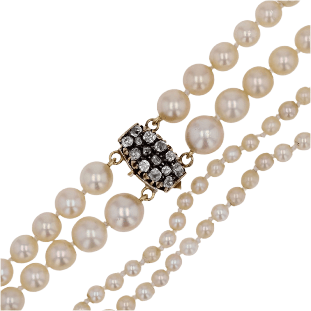 Collier Ras de Cou en or jaune et perles - Castafiore