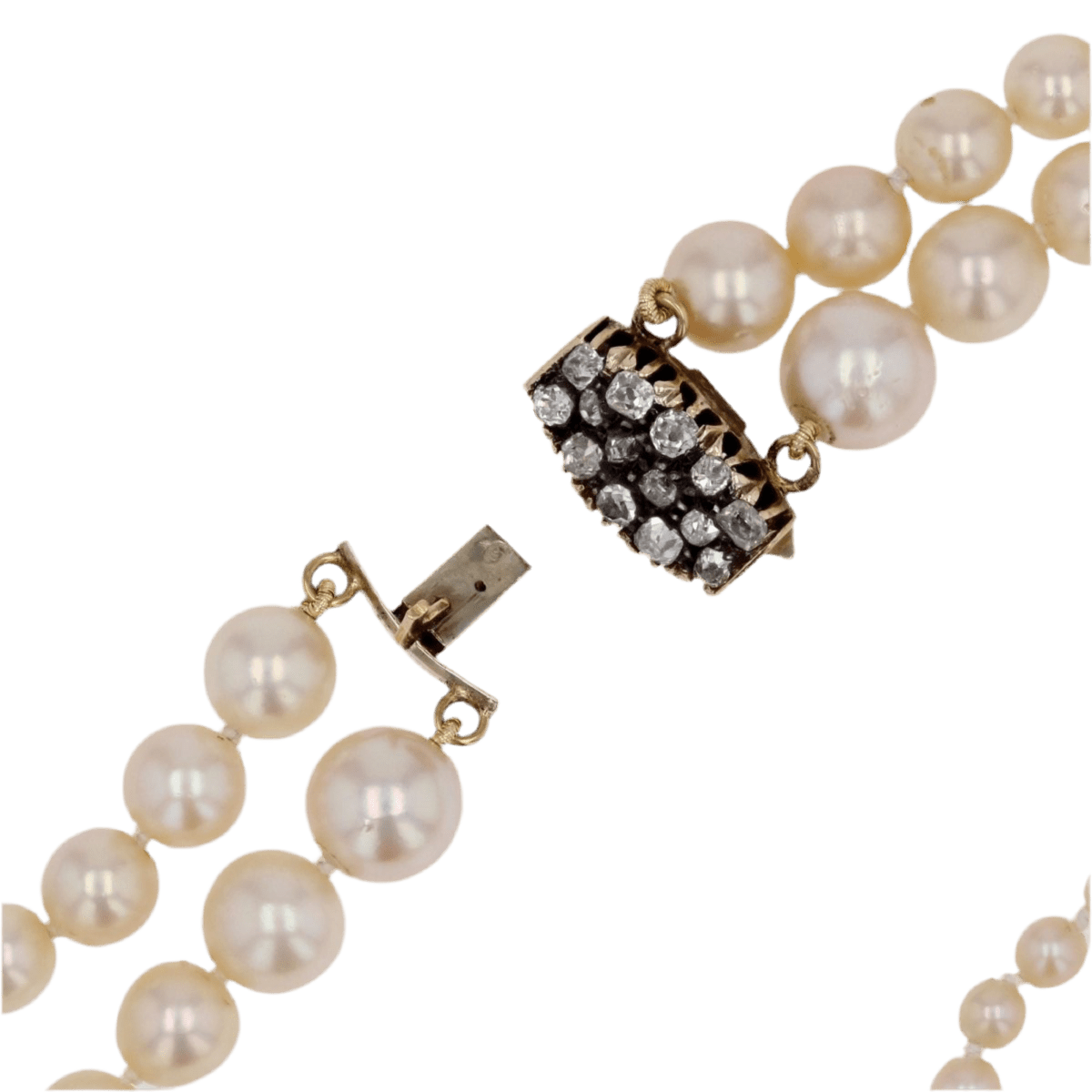 Collier Ras de Cou en or jaune et perles - Castafiore