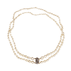 Collier Ras de Cou en or jaune et perles - Castafiore