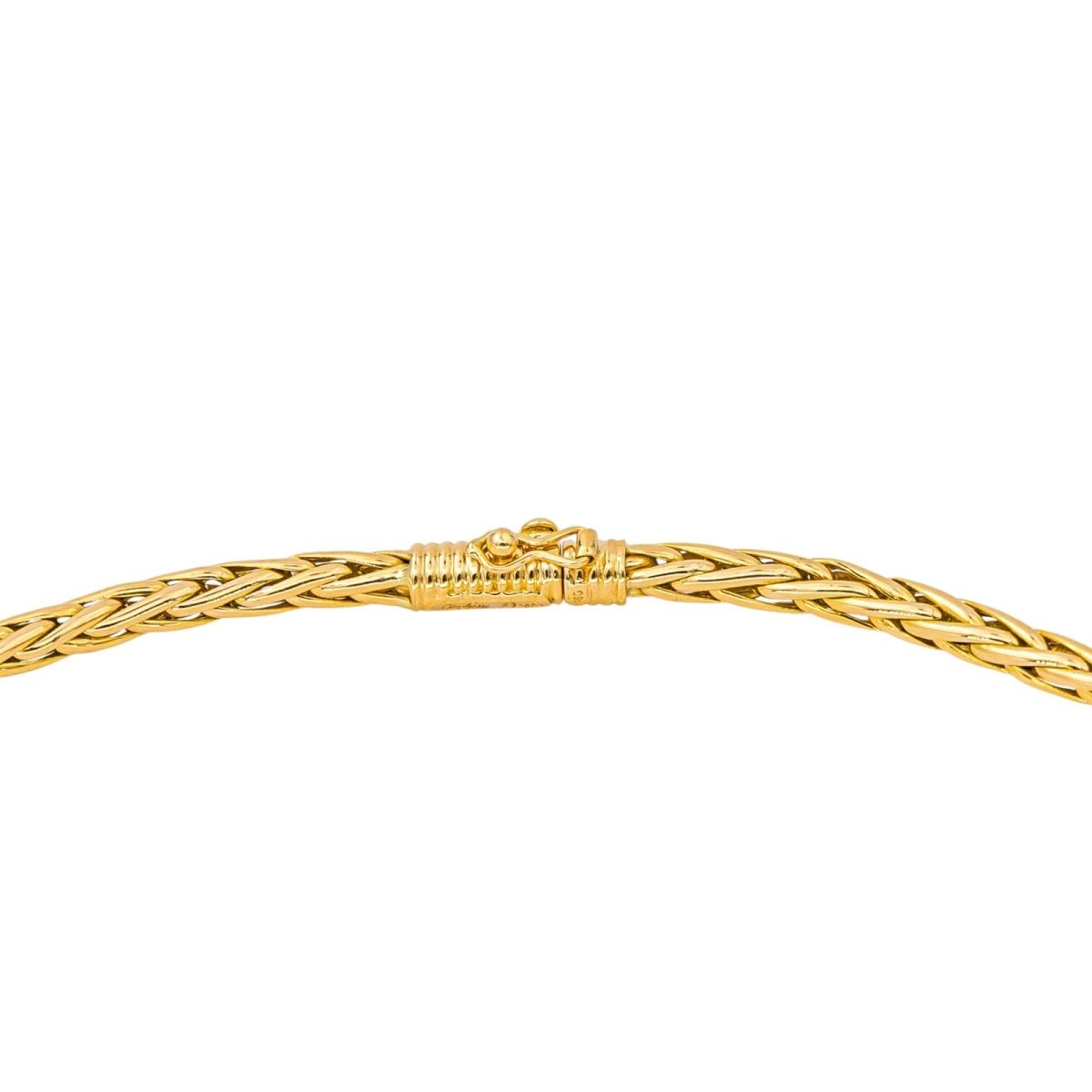 Collier Ras de Cou en or jaune et saphir - Castafiore