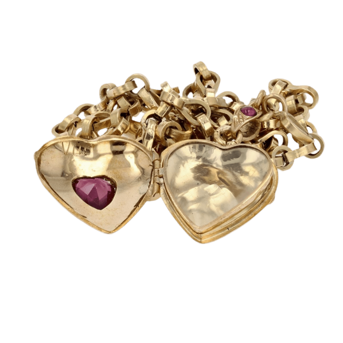 Collier Ras de Cou en or jaune, grenats et perles - Castafiore