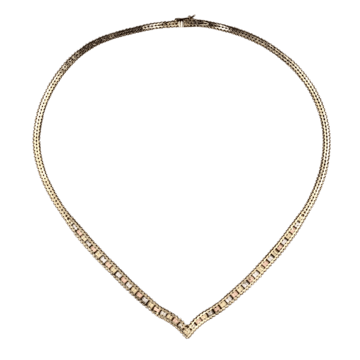 Collier Ras de Cou en or jaune, or rose et or blanc - Castafiore