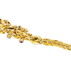 Collier Ras de Cou en or jaune, rubis et diamants - Castafiore