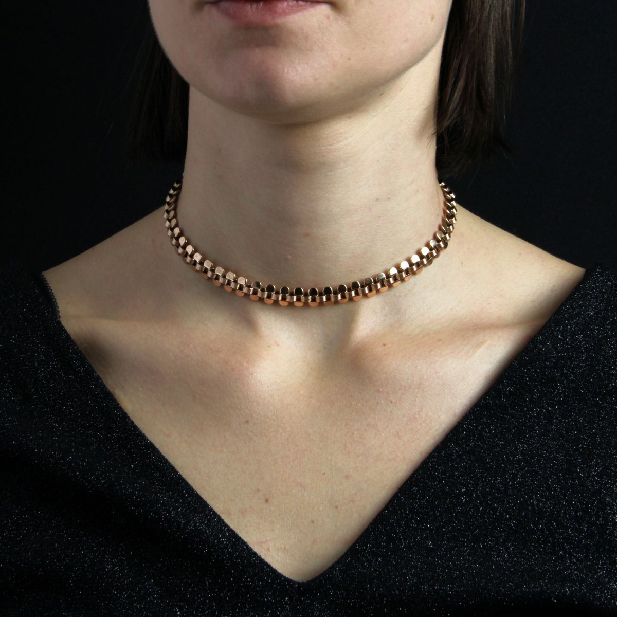 Collier Ras de Cou en or rose - Castafiore