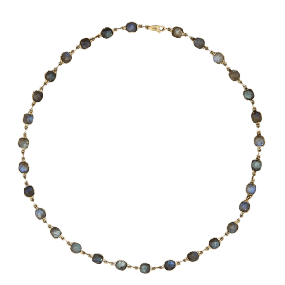 Collier Ras de Cou en vermeil, or jaune et labradorites - Castafiore