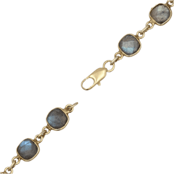 Collier Ras de Cou en vermeil, or jaune et labradorites - Castafiore