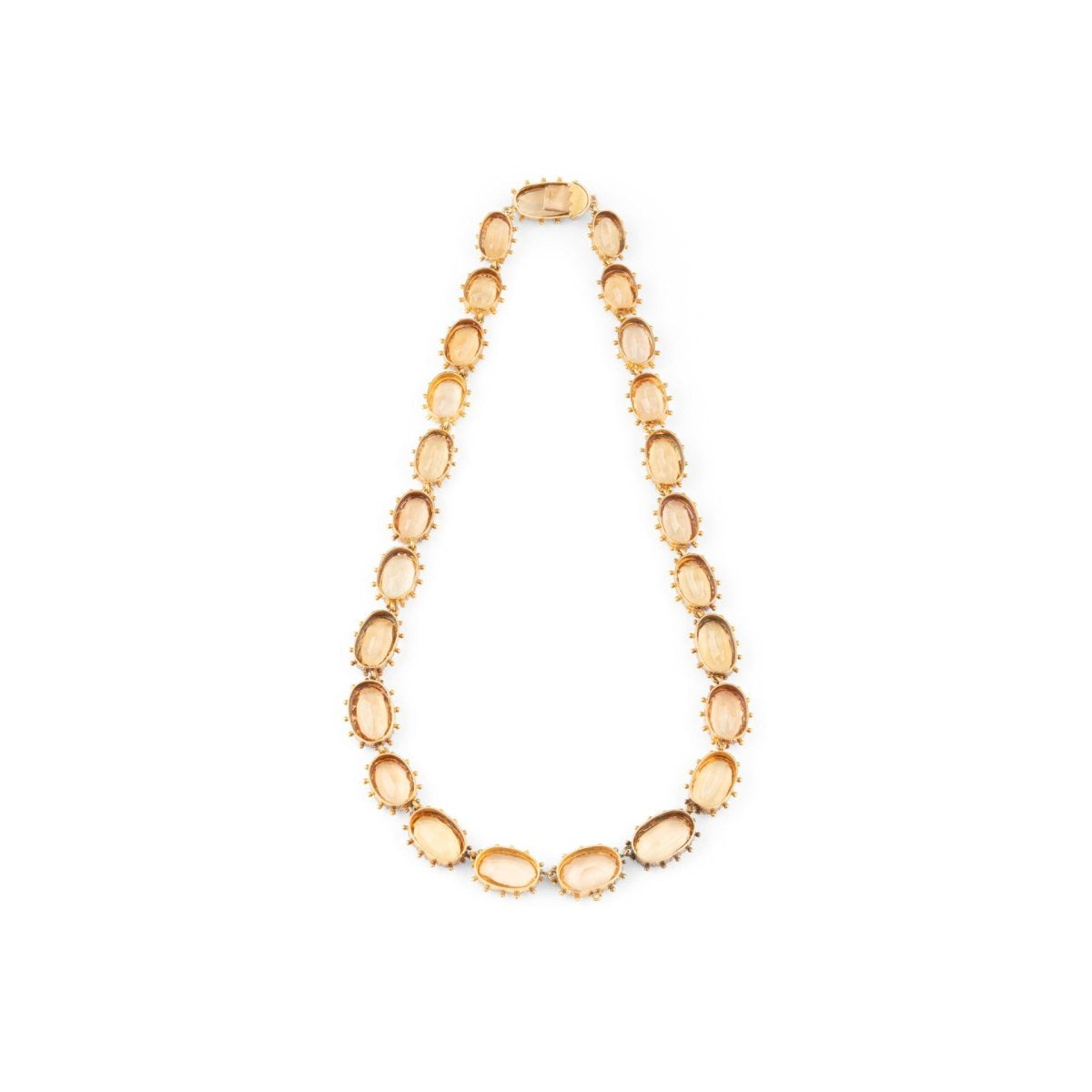 Collier Ras de cou et Broche Clip en or jaune et topaze - Castafiore