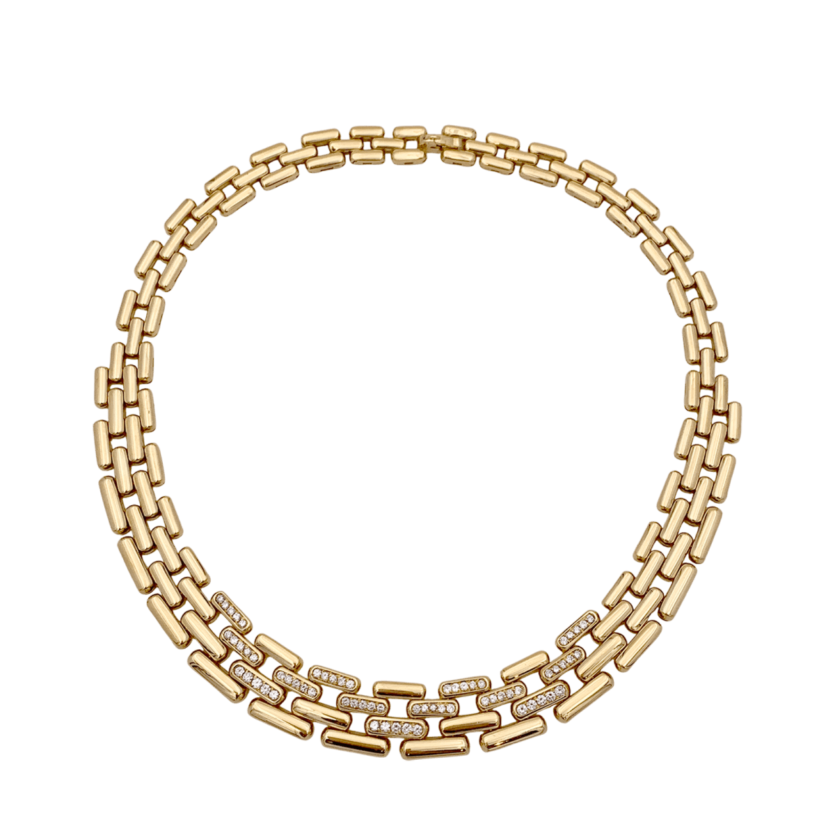 Collier Ras de Cou FRED en or jaune et diamants - Castafiore