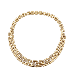 Collier Ras de Cou FRED en or jaune et diamants - Castafiore