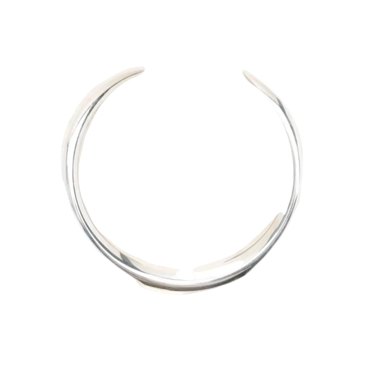 Collier Ras de Cou HERMÈS "Collier de Piste" en argent - Castafiore